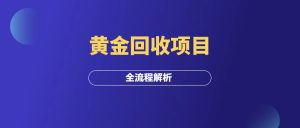 黄金回收,低投入高利润的长久生意,全流程解析!-羽富社星球