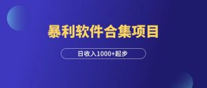 一天1000+起步,暴利软件合集项目!-羽富社星球