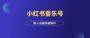 小红书音乐号:适合新人上手操作的项目-羽富社星球