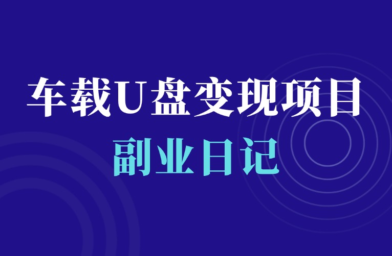一单19.9，日入300+打底，车载U盘变现项目-羽富社星球